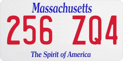 MA license plate 256ZQ4