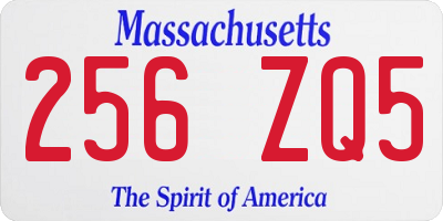 MA license plate 256ZQ5