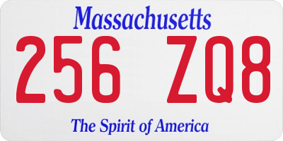 MA license plate 256ZQ8