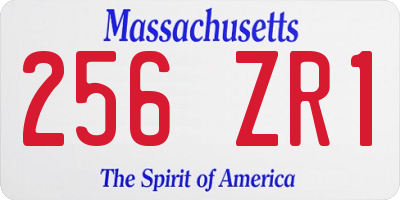 MA license plate 256ZR1