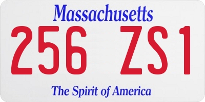 MA license plate 256ZS1