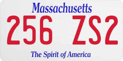MA license plate 256ZS2