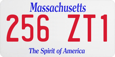 MA license plate 256ZT1