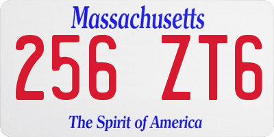 MA license plate 256ZT6