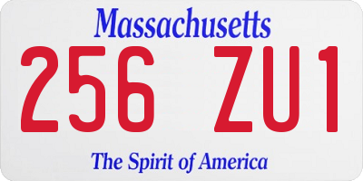 MA license plate 256ZU1