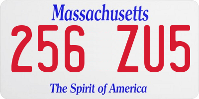 MA license plate 256ZU5