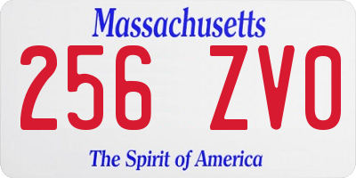 MA license plate 256ZV0
