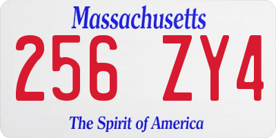 MA license plate 256ZY4