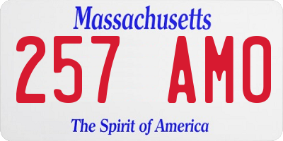 MA license plate 257AM0