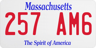 MA license plate 257AM6