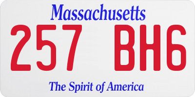 MA license plate 257BH6