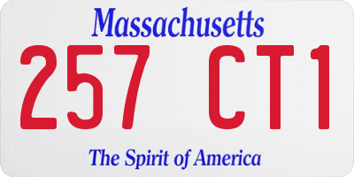 MA license plate 257CT1