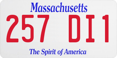 MA license plate 257DI1
