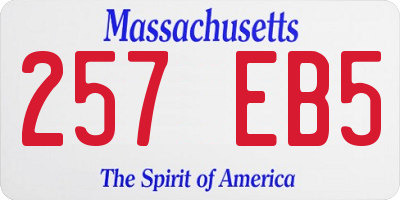 MA license plate 257EB5