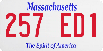 MA license plate 257ED1