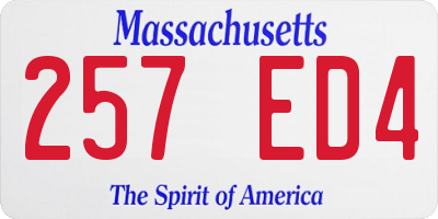 MA license plate 257ED4