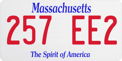 MA license plate 257EE2