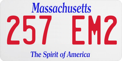 MA license plate 257EM2