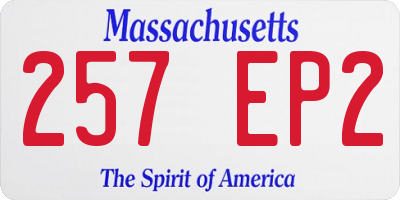 MA license plate 257EP2