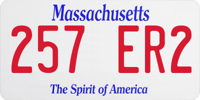 MA license plate 257ER2