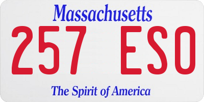 MA license plate 257ES0