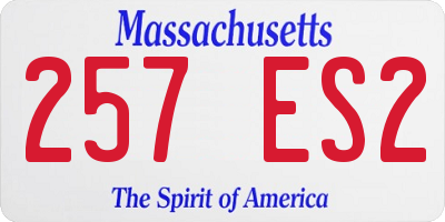 MA license plate 257ES2