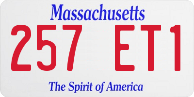 MA license plate 257ET1