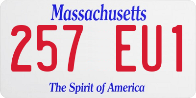MA license plate 257EU1