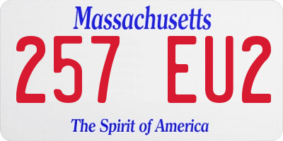 MA license plate 257EU2