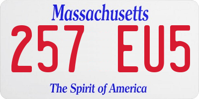 MA license plate 257EU5
