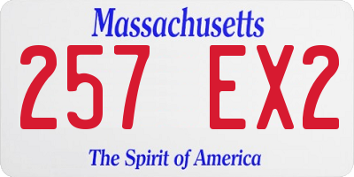 MA license plate 257EX2