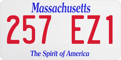 MA license plate 257EZ1