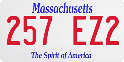 MA license plate 257EZ2