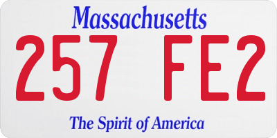 MA license plate 257FE2