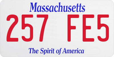 MA license plate 257FE5