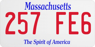 MA license plate 257FE6
