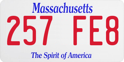 MA license plate 257FE8