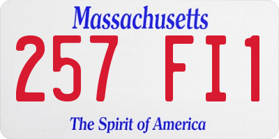 MA license plate 257FI1