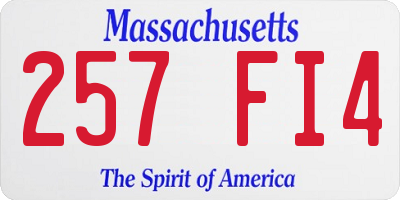 MA license plate 257FI4