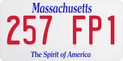 MA license plate 257FP1