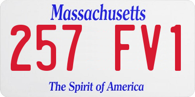 MA license plate 257FV1
