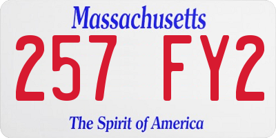 MA license plate 257FY2