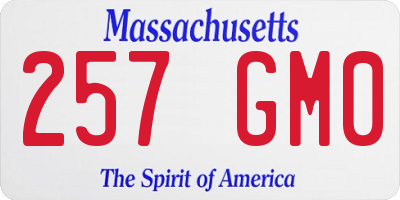 MA license plate 257GM0