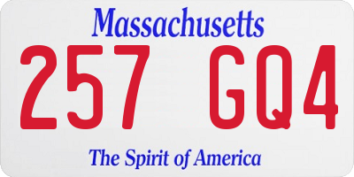 MA license plate 257GQ4