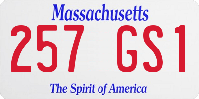 MA license plate 257GS1