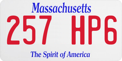 MA license plate 257HP6