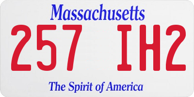 MA license plate 257IH2