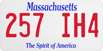 MA license plate 257IH4