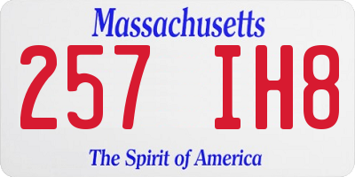 MA license plate 257IH8