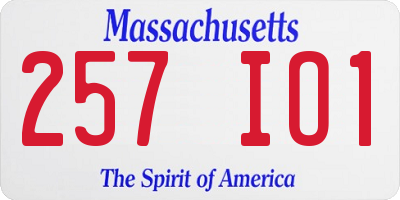 MA license plate 257IO1